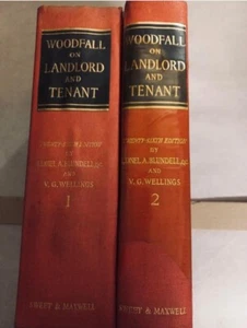 Woodfall on Landlord and Tenant 26th ed vol 1,2 by Lionel and Wellings - Picture 1 of 1
