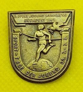 2. WELT JUGEND KONGRESS BUDAPEST 1949 Sport German vintage pin badge ! - Picture 1 of 2