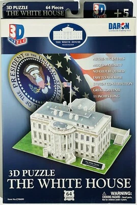 Белый дом 3D головоломка - Вашингтон DC копия модель сувенир 64 шт новый - Изображение 1 из 2