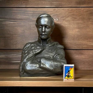Busto de Lermontov. Escritor. Figura de colección soviética, escultura. Antiguo. Lermontov - Imagen 1 de 10