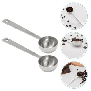 Mango para hornear de metal de acero inoxidable para cucharas medidoras de café 2 piezas - Imagen 1 de 12