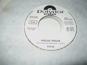 FOCUS - HOCUS POCUS 45 ITALY j-b PR0MO BILLY GRAY (TRIP) PROG mint- - !! - Picture 1 of 1
