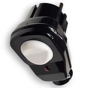 Enchufe con interruptor enchufe Schuko sala húmeda luz de control balancín de goma IP40 - Imagen 1 de 6