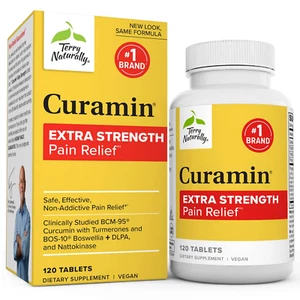 Terry Naturally Curamin Extra Strength, Pain Relief Supplement with Curcumin - Picture 1 of 11