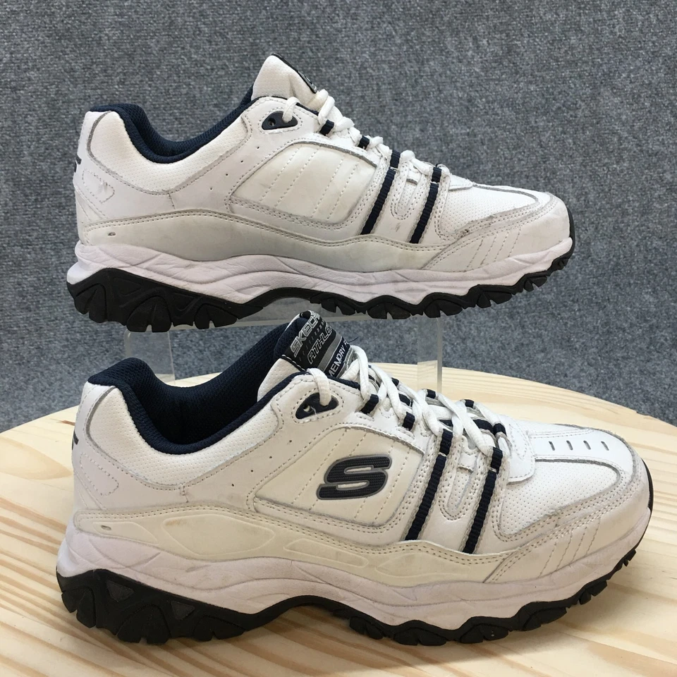 Skechers Shoes Mens 9 After Burn Athletic Low Sneakers SN50122 White Leather - Image 1 of 4