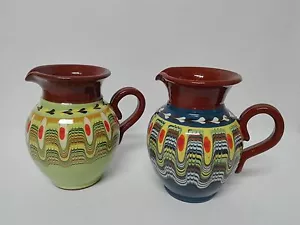 Jarra de ceramica esmaltada pintada a mano 1/2 Litro vino agua COLOR A ELEGIR - Picture 1 of 2