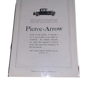 Anuncio de anuncio de colección Pierce Arrow Motor Car Co Buffalo NY 1918 - Imagen 1 de 4