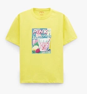 ZARA man yellow crewneck tshirt - small - NEW - Picture 1 of 4