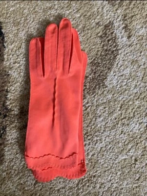 Персиковые винтажные перчатки - Изображение 1 из 2