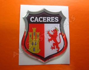 Pegatina Emblema 3D Relieve Bandera Caceres - Todas las Banderas del MUNDO - Picture 1 of 1