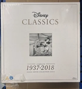 Disney Classics Complete Movie Ltd Edit. 1937-2018 (Blu Ray) New Sealed Damaged - Picture 1 of 7