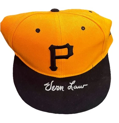 Vern Law Firmado Autografiado Pittsburgh Piratas Sombrero Leyenda 1960 World Serious CY Foto 1 de 2
