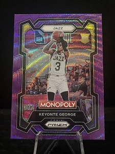 2023-24 Prizm Monopoly Keyonte George Purple Wave Rookie #87 Utah Jazz - Bild 1 von 2