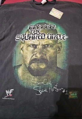 WWF Attitude Era Steve Austin "Enter The Squared Circle" VTG 2000 T Shirt - Image 1 of 4