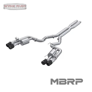 Escape de salida trasero cuádruple MBRP 3" para 24 Ford Mustang GT S650 5,0 L punta de fibra de carbono - Imagen 1 de 4
