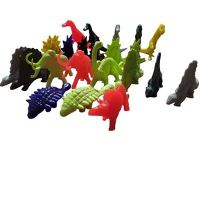 Lote de 22 juguetes de cereales vintage de dinosaurios MPC variedad colores T-Rex Brontosaurus - Imagen 1 de 13
