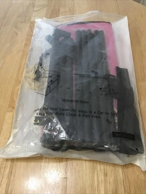 Deluxe pink pet seat cover for dogs in a car or suv /a retractable leach new - Image 1 of 4