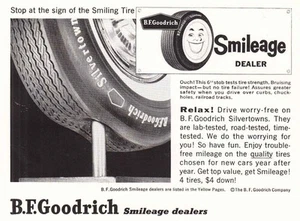 1959 B F Goodrich: Smileage Vintage Print Ad - Picture 1 of 1