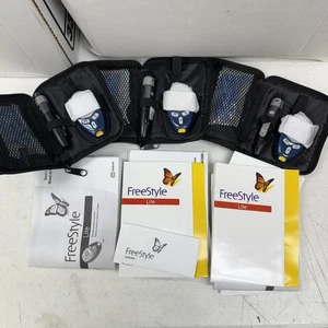 3 custodie e lancette nuove FreeStyle Lite misuratore glicemia dispositivo lancia senza scatole - Foto 1 di 5