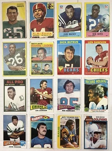 VINTAGE NFL FOOTBALL LOT (16) ALL HALL OF FAME - ROOKIES & 2ND YEAR CARDS - Picture 1 of 14