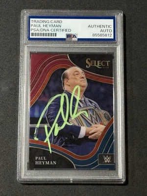 TARJETA AUTOGRAFIADA FIRMADA POR PAUL HEYMAN 2022 PANINI SELECT WWE CERTIFICADA PSA/ADN Foto 1 de 2