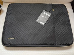 16 Zoll Laptop Tasche - DOMISO Schwarz Stoßfest Wasserdicht Tragetasche - Bild 1 von 11