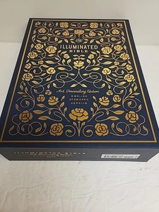 ESV Illuminated Bible, Art Journaling Edition (Cloth over Board, Navy) New - Picture 1 of 9