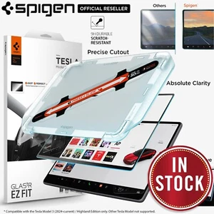 For Tesla Model 3/ Highland/ Y Juniper 2025 Screen Protector SPIGEN EZ Fit Glass - Picture 1 of 21