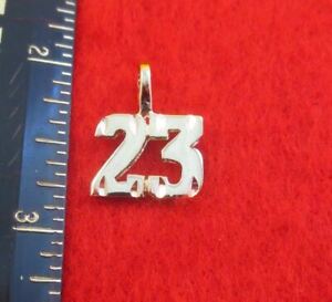 14KT GOLD EP NUMBER "23" DIAMOND-CUT CHARM