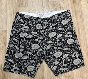 Denim & Supply Ralph Lauren Floral Hawaiian Button Shorts Black Chino Men's 40 - Picture 1 of 9
