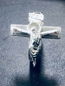 Large Cross Crucifix Design Ring Sterling Silver 925. sizes 8-16