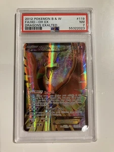 PSA 7 2012 B&W Dragons Exalted Ho-Oh EX FA 119/124 HOLO Pokemon Card - Picture 1 of 2