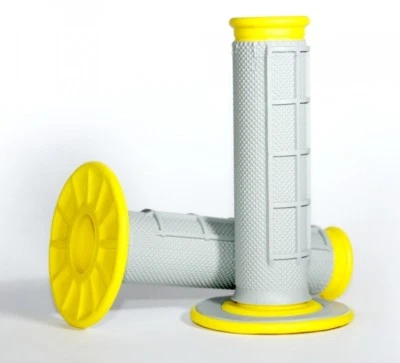 Empuñaduras Renthal MX / Enduro Doble Compuesto Diamante / Waffle (GRIS / AMARILLO) (G192) Foto 1 de 2