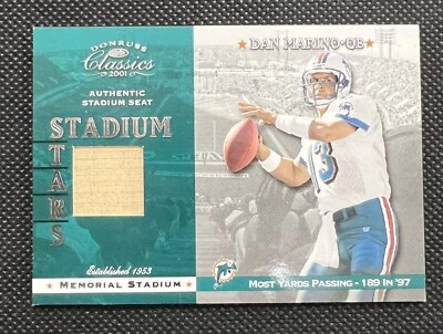 2001  Dan Marino Donruss Authentic Stadium Seat SS-25 Miami Dolphins - Image 1 of 2