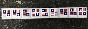 2023USA #5756 5c NonProfit Patriotic Block Plate Coil  PNC Strip 9  Mint #B1111 - Picture 1 of 2