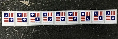 2023USA #5756 5c NonProfit Patriotic Block Plate Coil  PNC Strip 9  Mint #B1111 - Image 1 of 2