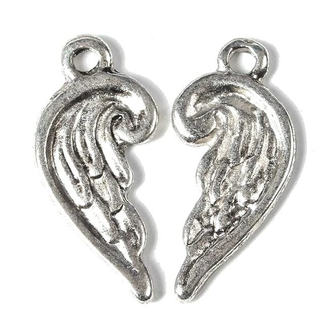 Pandahall 40pcs Tibetan Silver Angel Wing Slider Charms - 32mm Metal Beads For Jewelry Making, DIY & Crafting - View #8