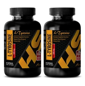 memory support - L-Tyrosine 500mg - amino acid capsules - 2 Bottles - Picture 1 of 12