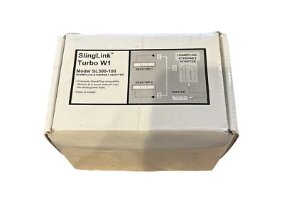 SlingLink Turbo W1 Model SL300-100 Homeplug-Ethernet Adapter 157089 Open Box - Image 1 of 3