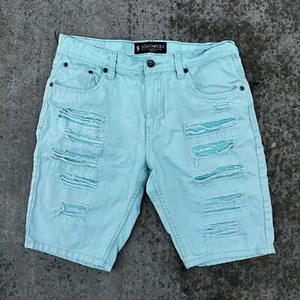 Pantalones Cortos Southpole Para Hombre Talla 34 Colección Auténtica Y2K Denim Verde De Colección - Imagen 1 de 10