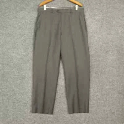 Pantalones Alfani Para Hombre Talla 36 Diseñador 100% Lana Bolsillos Pierna Recta Negocios Gris Foto 1 de 4
