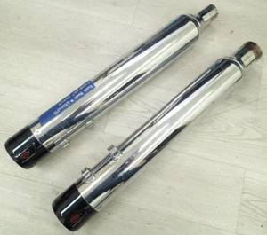 Harley-Davidson CVO 18-20 CVO Chrome Mufflers 64900731/2 End Caps 65100171 - Picture 1 of 11