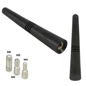 Antenna short rod 9cm vehicle car rubber roof thread adapter M4 M5 M6 mini NEW - Picture 1 of 5
