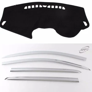 SAFE Chrome Weather Shields 4p with Dash Mat RH for 2016 2017 2018 Holden Spark - Picture 1 of 12