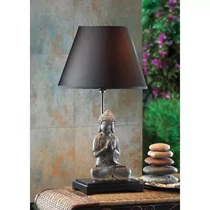 Dark Shade Buddha Table Lamp Desk Statue Bedside Lantern Night Light Home Decor - Picture 1 of 2