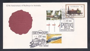1979 ANNIVERSARY RAILWAYS DECIMAL STAMP COVER CDS PUFFING BILLY BELGRAVE #A145 - Bild 1 von 1