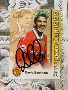 David Beckham Man United Euro Cup Hand Signed Autograph. Futera Platinum Card. - Picture 1 of 4