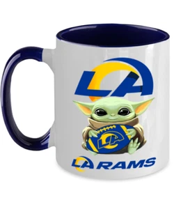 RAMS Blue Two Toned Coffee Mug, Los Angeles RAMS Yoda Coffee Mug Gift - Bild 1 von 2