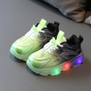 Children'S Luminescent Running Shoes Led Lights Up Breathable Comfortable - Picture 1 of 9
