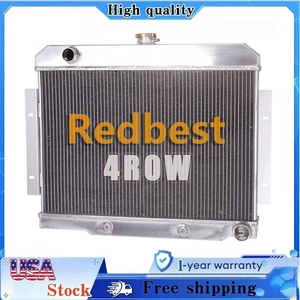 4Row 24"W Core Radiator For 1972-1986 Jeep CJ Series CJ5 CJ6 CJ7 Chevy Engine V8 - Picture 1 of 13